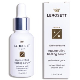 LEROSETT Healing Hydration Serum – Aloe, Ginseng & Collagen-Based Complex for Pimples, Irritated Skin, Blemishes & Post-Breakout Scarring – Plant-Based, Spa-Grade, Concentrated, 1 oz