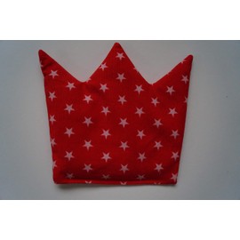 Titsch Grain Cushion Organic Rye Crown Fine Cord Approx. 16 cm x 16 cm Light Red/Pink Stars