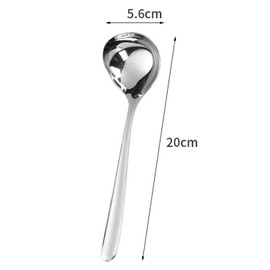 Taiyyi SUS304 Small Ladle Soup Spoon Stainless Steel Soup Spoon 20 cm Sauce Spoon Dishwasher Safe Pack of 2