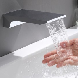 High Flow Waterfall Spout - Durable Polished Chrome Waterfall Tub Spout - Universal Roman Bathtub Filler Faucet Spout, Compatible with Bathroom Vessel Sink and Tub Faucet