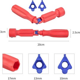Jushion Toilet Seat Installation Key, Universal Toilet Seat Installation Key, Toilet Seat Repair Key, 10/13/17 mm Mounting Key for Toilet Seat with 2 Joints