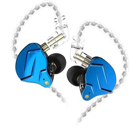 CCA KZ ZSN Pro X Dual Driver In Ear Earphone 1BA 1DD Wired Earphone HiFi Sport Gaming Earbuds Headphones Compatibility for Phone Computer Tablet with Gift Set-Blue no mic