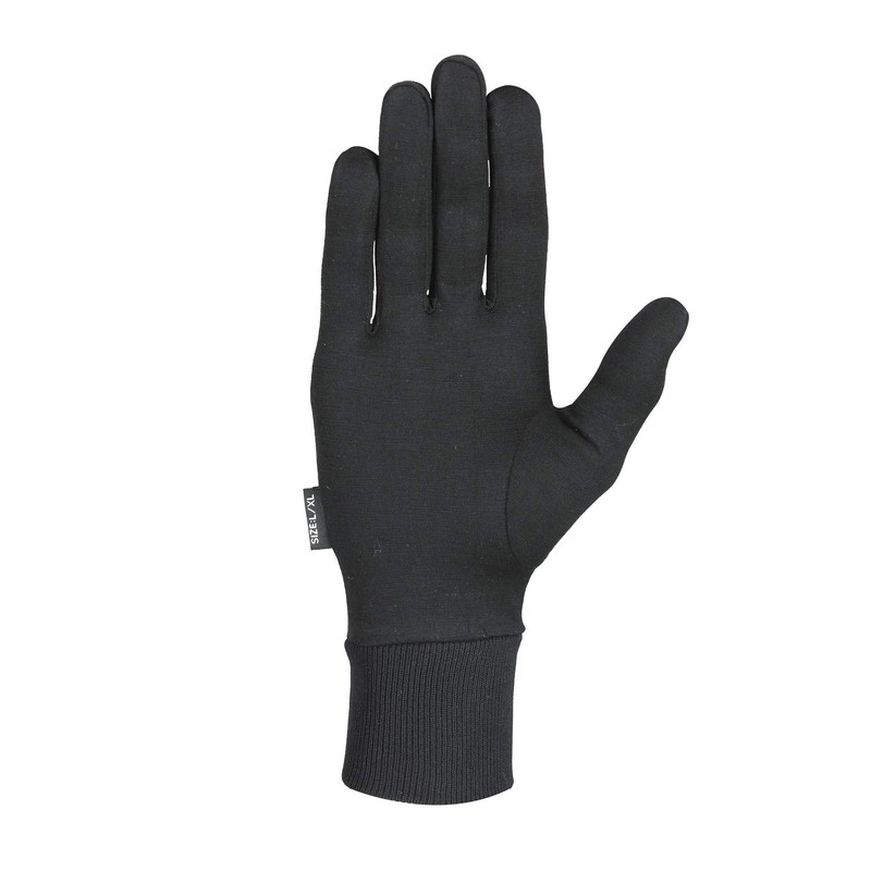 Seirus Innovation Men's Arctic Silk Glove Liner, Black, Small/Medium