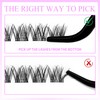 VEYESBEAUTY Lash Clusters Individual Eyelash Extensions Thin & Invisible Band