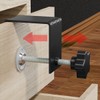 2Pcs Stainless Steel Drawer Fixing Clips Fast Jig Cabinet Tool