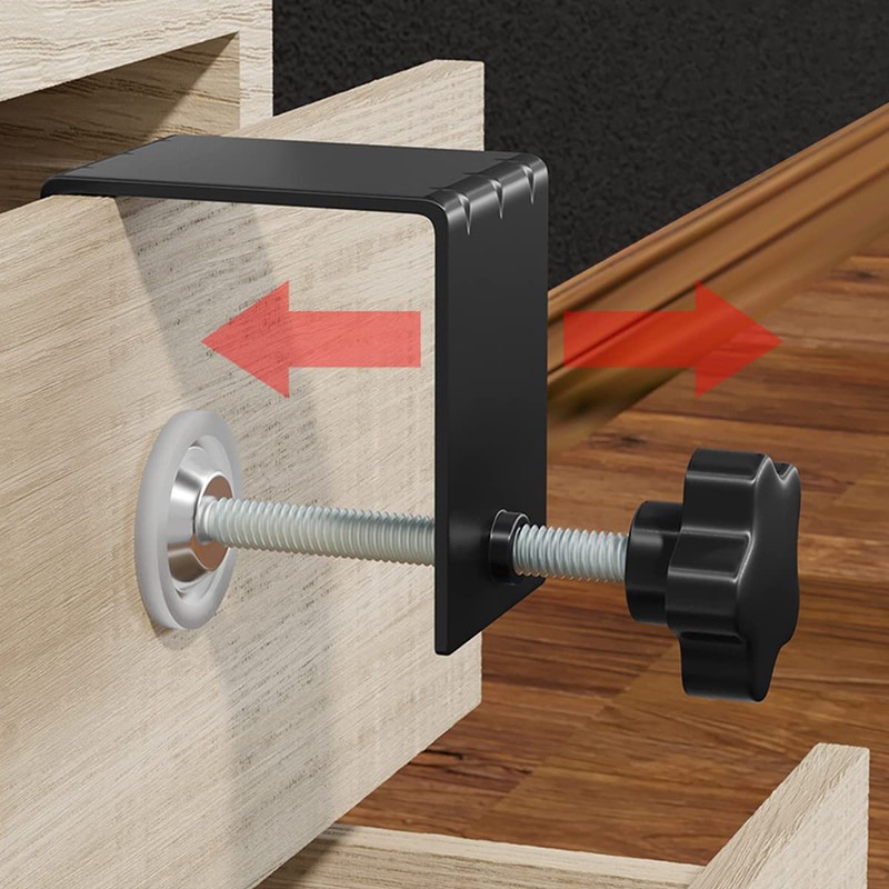 2Pcs Stainless Steel Drawer Fixing Clips Fast Jig Cabinet Tool