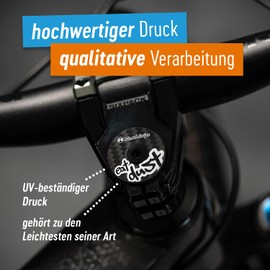 Riesel Design – stem:Cap – Carbon – Ahead Cap with Aluminium Screw for Road Bike, Gravel, Cyclocross, MTB/Stem & Headset Cap for All Fork Shafts, Stems with 1 1/8 Inch – Eat Dust