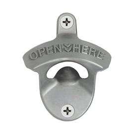 HAIICEN Antique Silver Beer Opener Wall Mounted Stainless Mountable Bottle Cap Opener Retro for Kitchen Bar (1 PCS)