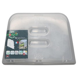 NOOR End caps for plant tunnel Modul'o 30, 78 x 29 x 28 cm, transparent, lid for vegetable bed plastic tunnel, set of 2