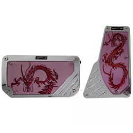 1clickautoacc 2 Pcs Red Dragon Automatic Car/Suv Gas Brake Foot Pedal Pads Covers Non Slip
