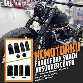 HCmotorku Motorcycle Front Fork Cover Set Tube Cap Kit Fit For Harley Softail Street Bob Low Rider 2018-2023