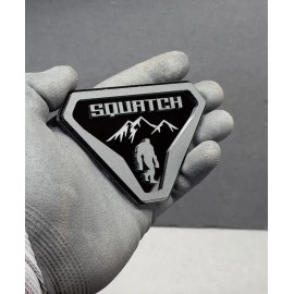 UsaStandard 2x Car Fender Sasquatch Big Foot Emblem Badge M-Black on Black Ford Bronco SUV