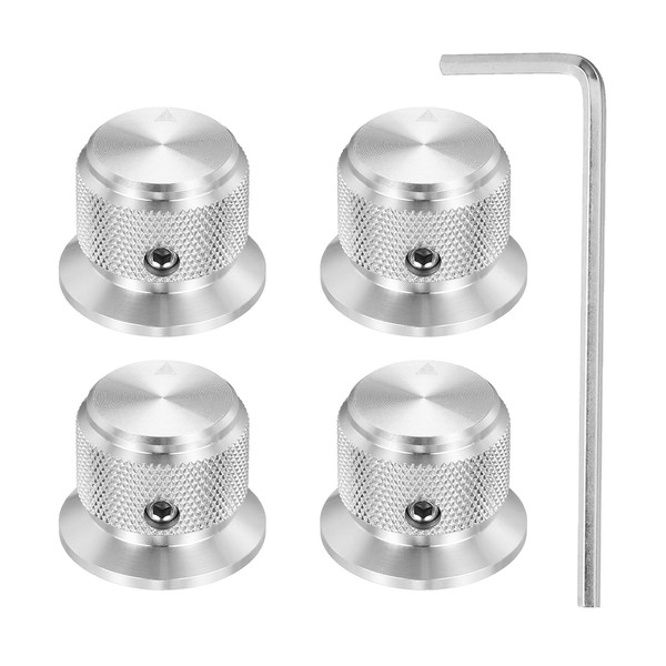 MECCANIXITY 4 Pcs Aluminium Potentiometer Knobs, 3/16" (4mm) Universal Volume