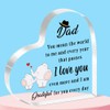 QMVMV Dad Gifts from Son Daughter Heart-Shaped Acrylic Plaque Gifts