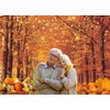 WR Autumn Maple Forest Backdrop Fall Harvest Maple Leaves Pumpkin