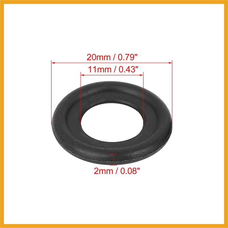 Partuto 10pcs M11 Car Oil Drain Plug Gaskets Replacement 12616850