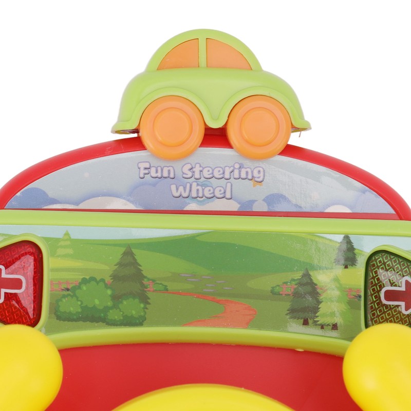 Simulation Steering Wheel Toy Free Rotation Music Sound Educational Driving