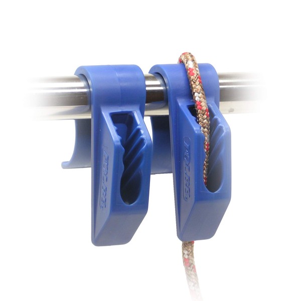 Folbe Boat Fender Hanger Adjuster Clip (Sold in Pairs) - Fits 7/8" (22 mm) Rails - Blue