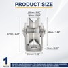 sourcing map V Groove Wheel with Bracket, Stainless Steel Track