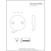 Westbrass A329-62 3-1/8" Two-Hole Bathtub Overflow Faceplate and Screws, Matte