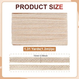 PH PandaHall 12 m Polyester Gimp Braid Trim 1.5 cm Upholstery Trim Rhombus Ribbons Centipede Braid Trim for Curtains Cushions Costumes Crafts