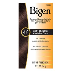 Bigen - Coloración permanente en polvo para el cabello, castaño claro, 21 onzas