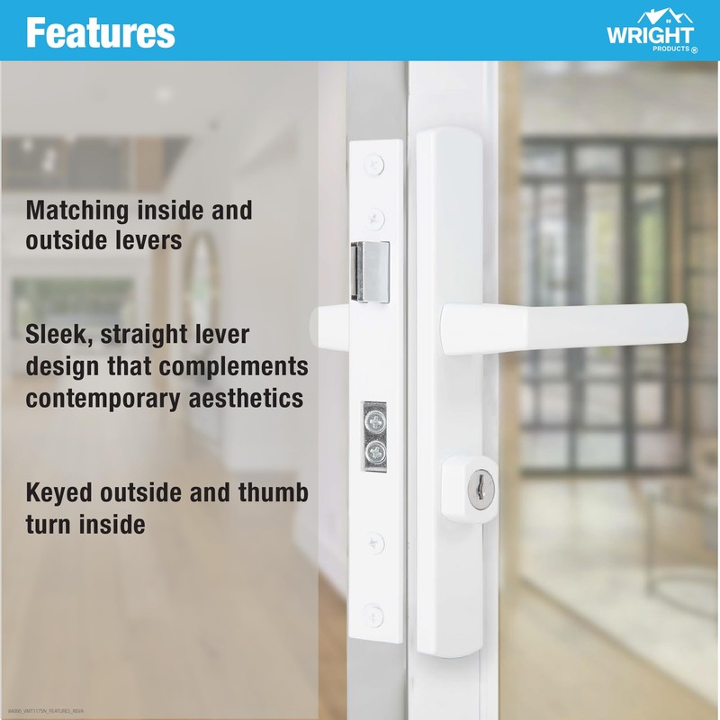 Wright Products - Serenade Mortise Keyed Lever Mount Latch with