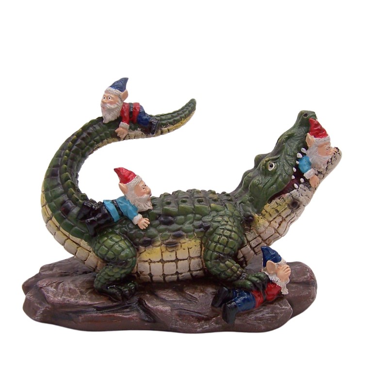 Wowser Gator Gnome: Whimsical Garden Figurine - Unique Home &