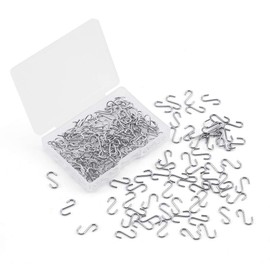 rhinocats Small S Hooks, Mini 100 Pack Stainless S Shaped Hooks, 14mm Length ，Heavy Duty for Hanging