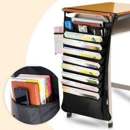 Desk Side Storage Organizer, Hanging Bookshelf Pocket Desk