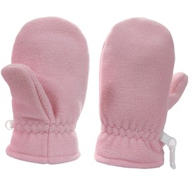 iNszkoos Thick Fleece Kids Winter Mittens 2-4 Years Anti-Lost Toddler Warm Gloves with Clip Child Furry Plush Insulated Mittens Wool Snow Mittens Cold Weather Cycling Mittens for Boys Girls