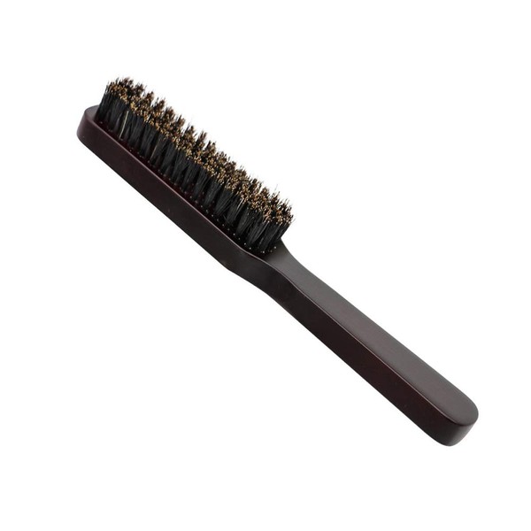 Vusddy Beard Brush Boar Bristles for Men, Men's Hair Brushes with Wooden Handle, Portable Hard Beard Comb, Sleek Bun Brush, Beard Brush for Beard Care, Beard Cleaning, Beard Growth, Hairdressing Salon