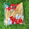 100PCS Christmas Cocktail Sticks, 4.7IN Fruit Picks, Bamboo Cocktail Picks,