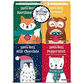 Swiss Miss Hot Chocolate Variety Pack (4 Flavors), Peppermint & Instant Chocolate Mix