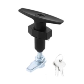 Colcolo T Handle Lock Kit Tools Box Lock Multifunctional Easy Installation Sturdy Garage Door Lock Safety Lock for Distribution Box, Short Tongue, 8.2x4.5x9.8 cm