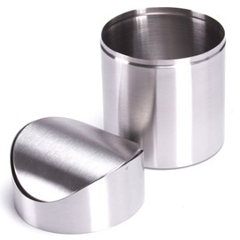 Tabletop Food Bin Table-top Waste Rubbish Bin Stainless Steel 1.2 L with Swing Lid