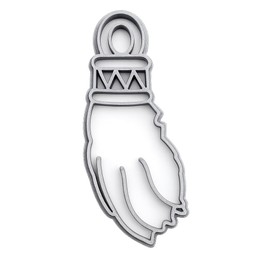 Mighty Gadget Lucky Rabbit Foot Cookie Cutter & Stamp - 4x1.8" Unique Design for Whimsical Treats (Random Color)