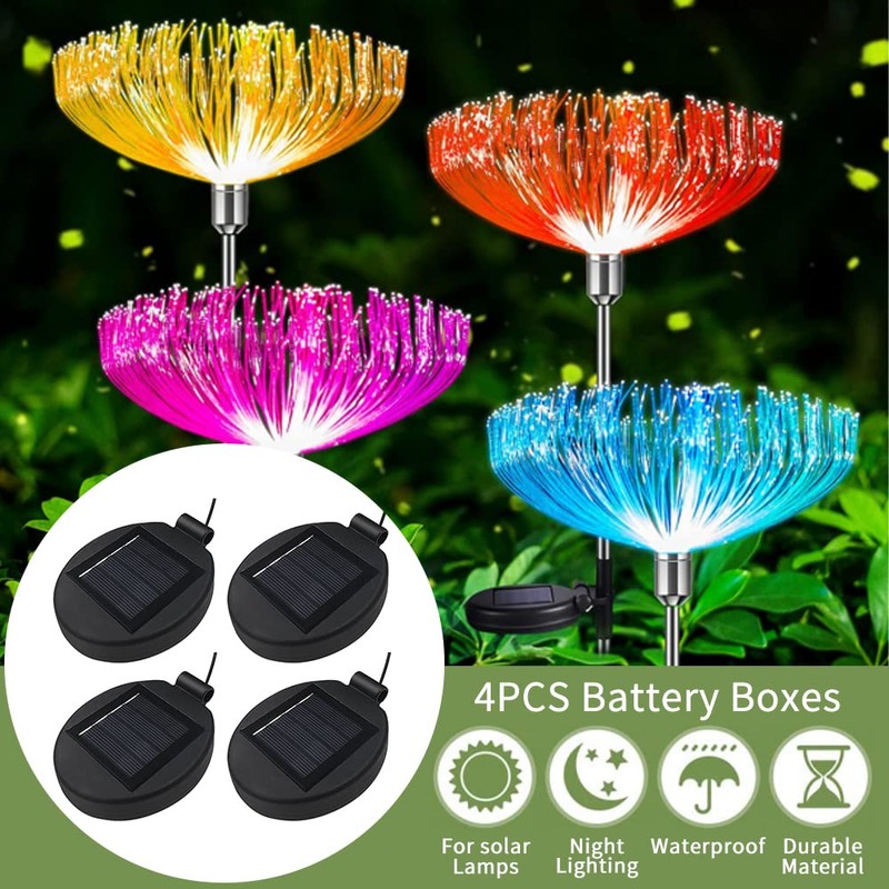 2/4 Solar Flower Lights Replacement Top Solar Panel Lantern Lid
