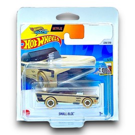 Hot Wheels Small Bloc (Light Brown & Black Let's Race) 5/5 Tooned - 2024-228/250 (Short Card) - includes a KLAS Car Keeper Protector Case - HRY92