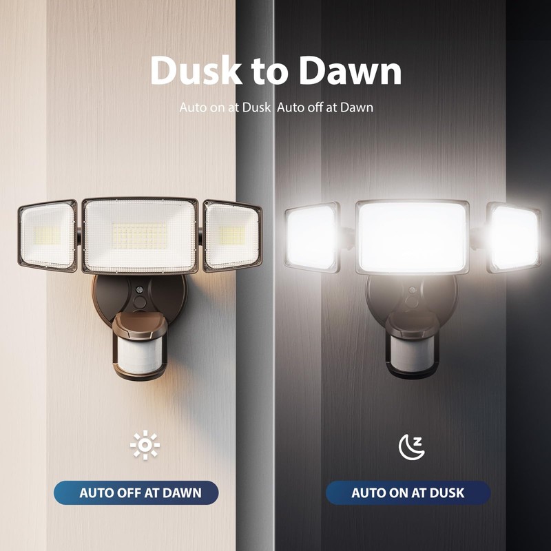 Onforu 100W LED Motion Sensor Outdoor Lights, Dusk to Dawn