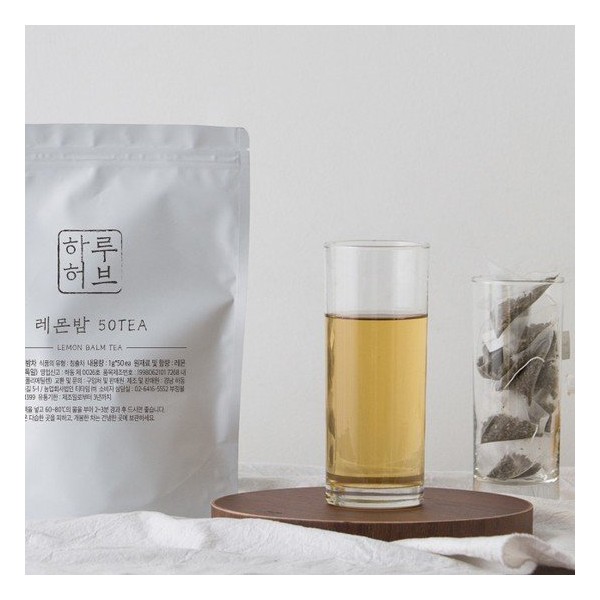 Haru Herb Lemon Balm Tea Tea Bags (50 large capacity packs) / 하루허브 레몬밤차 티백 대용량 50개입