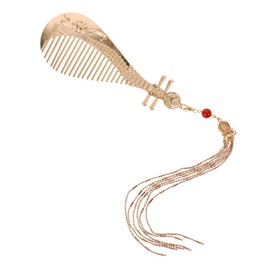 WOONEKY Stylish Side Hair Combs Traditional Chinese Hair Accessories Fine Metalwork Decorative Hair Comb for Women