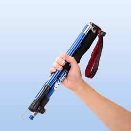 [This is JJJIM] All-in-one outdoor ultra-light 5-stage folding trekking stick, a must-have item for hiking, pole folding Dungsan GS002914 Foldable hiking stick men’s blue (1P)