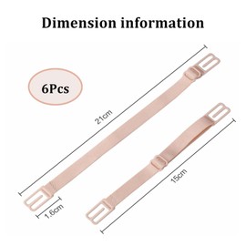 6Pcs Bra Strap Holder, Bra Strap Clips for Racerback, Full Cup Size Bra Straps Black White Beige
