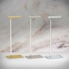 Gatco 1331B Modern Rectangle Base Freestanding Toilet Paper Holder 22.25"