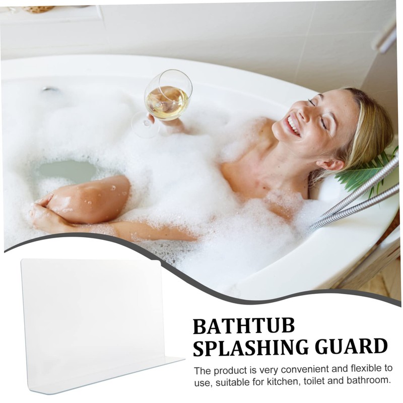 SHOWERORO Bathtub Stoppers Sink Water Splashing Guard for Bathroom Easy