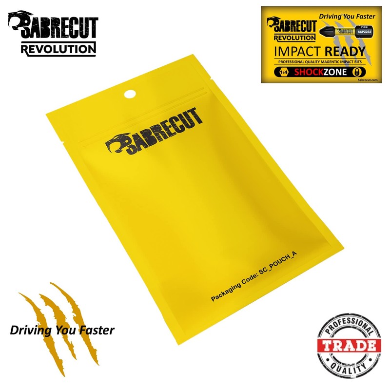 5 x SabreCut SCRH532_5 32mm H5 Hex Magnetic Impact Screwdriver