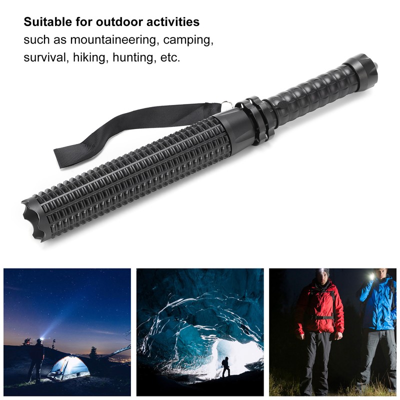 Flashlight LED Extended Waterproof Non Slip Outdoor Portable Torch for