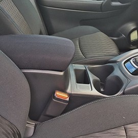 Auto Console Covers- Fits The Nissan Rogue 2015-2020 Center Console Armrest Cover Waterproof Neoprene Fabric- Black