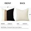 QoBexim Farmhouse Pillow Covers 18x18 Inch Set of 2, Black